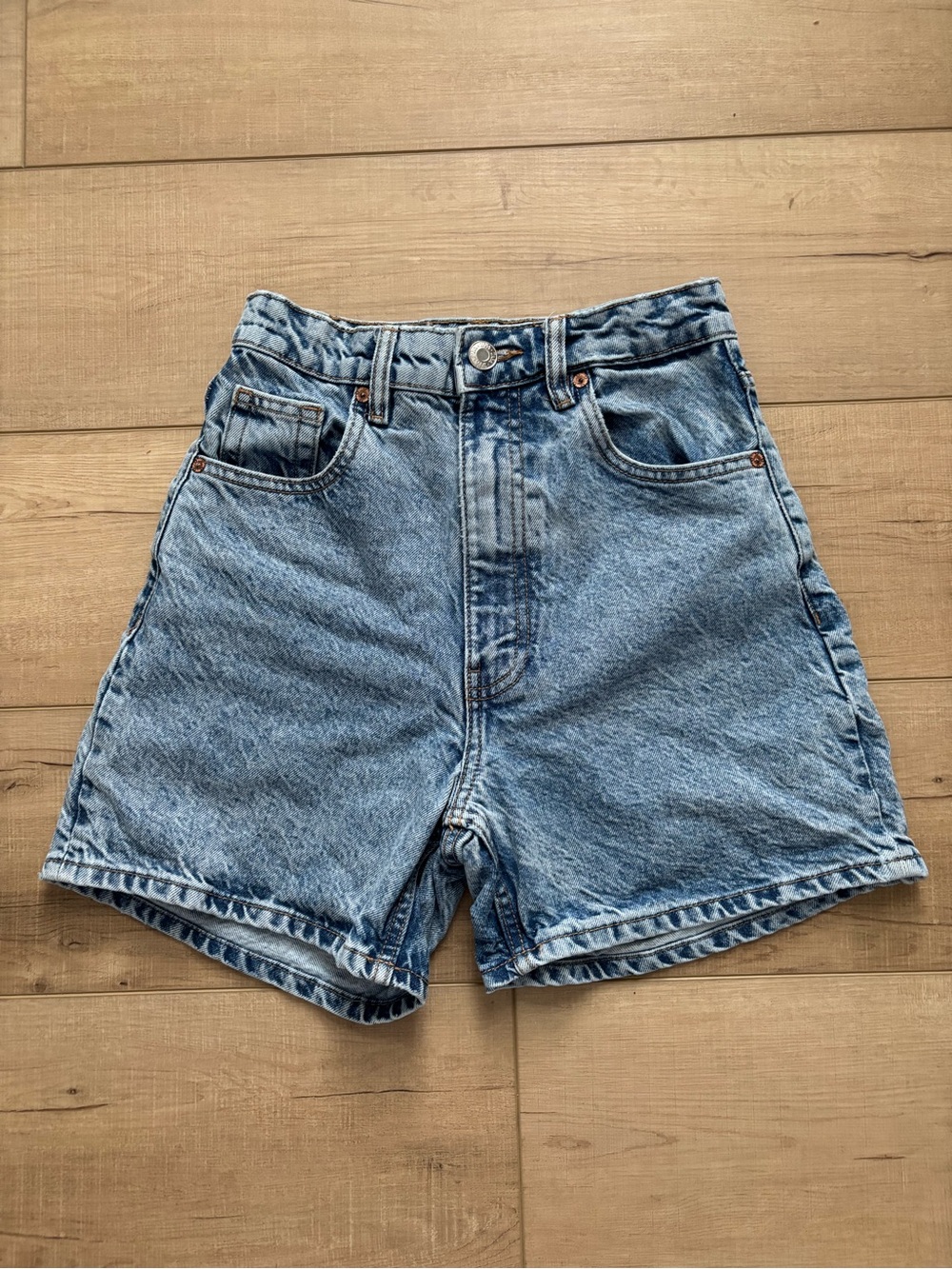 Zara High Waisted Jean Shorts